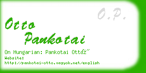 otto pankotai business card